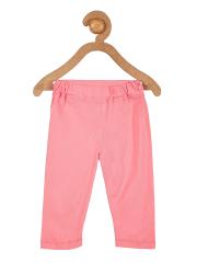 612 league Girls Pink Solid Cotton Leggings