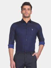 U S Polo Assn Men Blue Casual Shirt