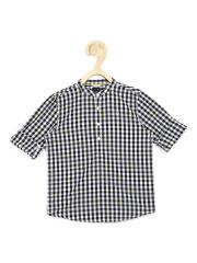 Allen Solly Junior Boys Black Checked Casual Shirt