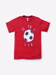 612 league Boys Red Printed T-shirt