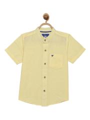 612 league Boys Yellow Classic Casual Shirt