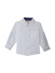 612 league Boys White Classic Casual Shirt