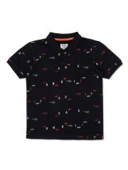 Pepe Jeans Boys Black Printed T-shirt