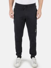 Monte Carlo Men Black Solid Cotton Joggers