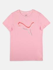 Puma Girls Pink Printed T-shirt