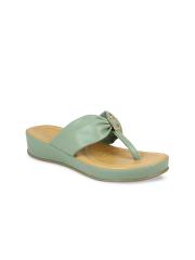 Inc 5 Women Green Wedge Sandals