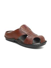 Bruno Manetti Men Tan PU Comfort Sandals