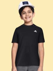 ADIDAS Boys Black Sports T-shirt