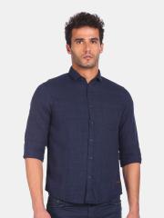 Cherokee Men Navy Blue Casual Shirt