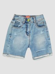 VITAMINS Boys Blue Washed Denim Shorts