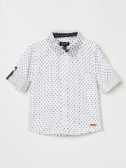 Juniors by Lifestyle Boys White Printed Casual Shirt