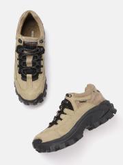 Woodland Men Khaki Nubuck Trekking Shoes