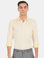 Arrow Men Yellow Solid Formal Shirt