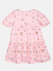 Beebay Girls Pink Floral Tiered Dress