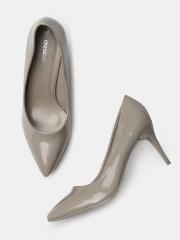 DressBerry Women Taupe Solid Pumps