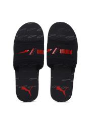 Puma Men Black & Red Printed Sliders