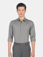 Arrow Men Grey Textured Formal Shirt