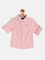 Allen Solly Junior Boys Pink Printed Casual Shirt