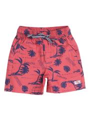 612 league Boys Red Cotton Printed Shorts