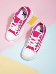 Kook N Keech Women Pink Solid Sneakers