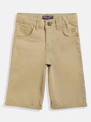 Gini and Jony Boys Beige Solid Regular Shorts