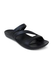 Crocs Women Black Open Toe Flats