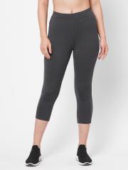 Sweet Dreams Women Charcoal Grey Solid Capris