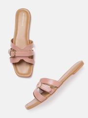 Allen Solly Women Pink Solid Open Toe Flats