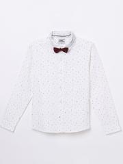 Fame Forever by Lifestyle Boys White Printed Casual Shirt