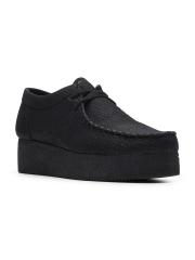 Clarks Women Black Nubuck Casual Sneakers