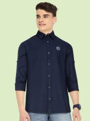 Allen Solly Junior Boys Navy Blue Casual Shirt