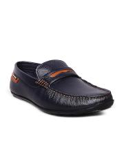 Lee Cooper Men Blue Leather Loafers