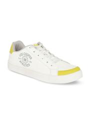 Lee Cooper Men White Printed PU Sneakers