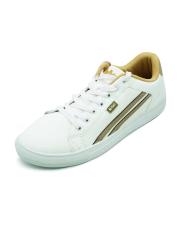 Lee Cooper Men White Striped PU Sneakers