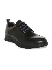 Lee Cooper Men Black Leather Sneakers