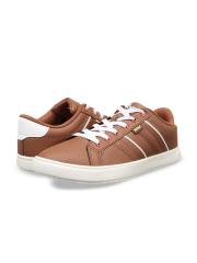 Lee Cooper Men Brown Colourblocked PU Sneakers