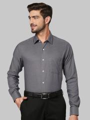 Raymond Men Grey Melange Formal Shirt