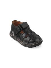 Jazzy Juniors Boys Black Shoe-Style Sandals