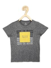 Allen Solly Junior Boys Grey Printed T-shirt