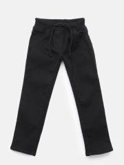 YK Girls Black Regular Fit Jeans