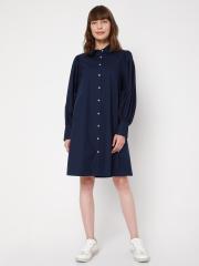 Vero Moda Women Navy Blue Shirt Dress