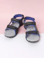 Fame Forever by Lifestyle Boys Black & Blue PU Comfort Sandals