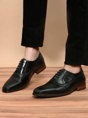 San Frissco Men Black Solid Formal Derbys