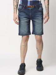 Pepe Jeans Men Blue Washed Denim Shorts