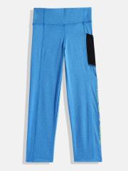 Allen Solly Junior Girls Blue Solid Leggings