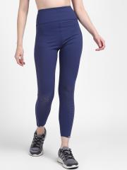 ADIDAS Women Blue Solid Tights