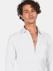 Arrow Men White Cotton Formal Shirt