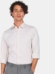 Arrow Men Beige Formal Shirt