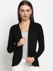 Skidlers Women Black Solid Shrug