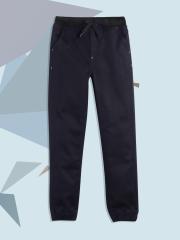 Allen Solly Junior Boys Navy Blue Solid Joggers